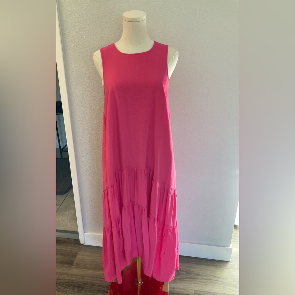 Maeve by Anthropologie maxi dress in fuchsia
